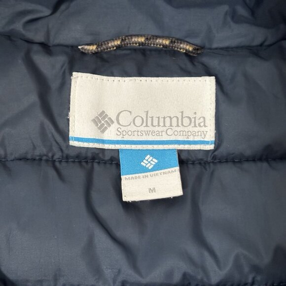 Columbia Marquam Peak Winter Insulated Jacket Mens M Blue Outdoor Parka Coat - Picture 9 of 16